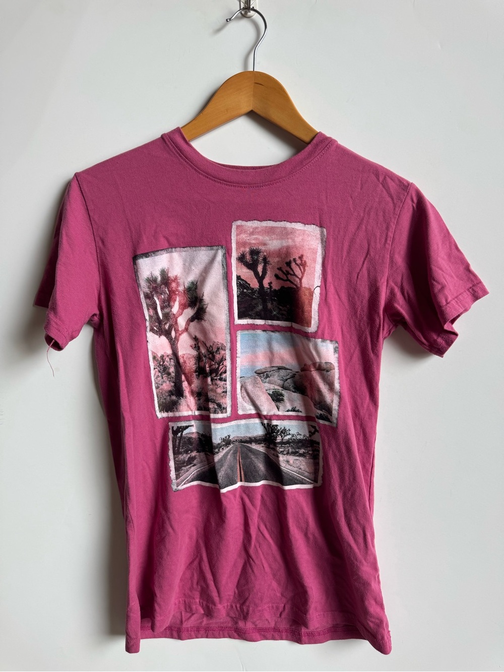 Mighty Fine ' Rose Pink Scenic Photo Panel Tee
